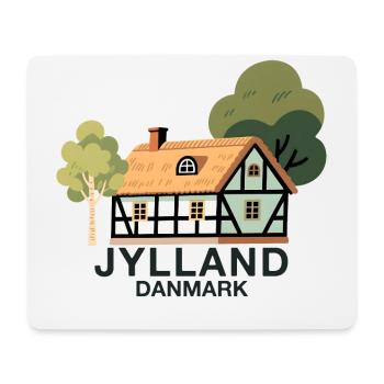 Juetland half-timbered house with trees - Mouse Pad (horizontal) - white - Front