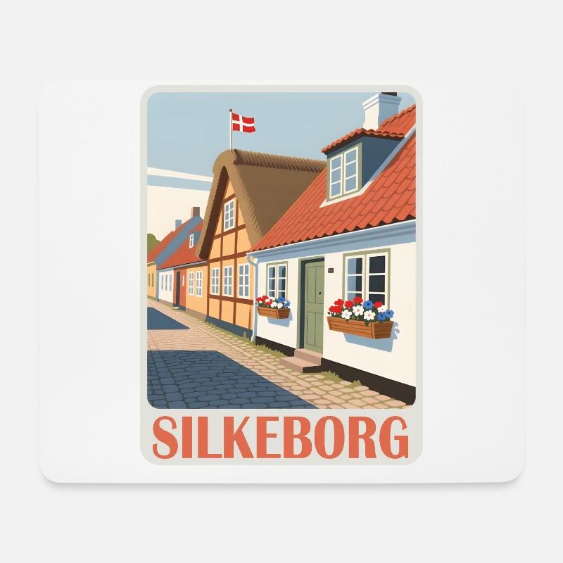 Silkeborg Dänemark - Mousepad (Querformat) - Weiß