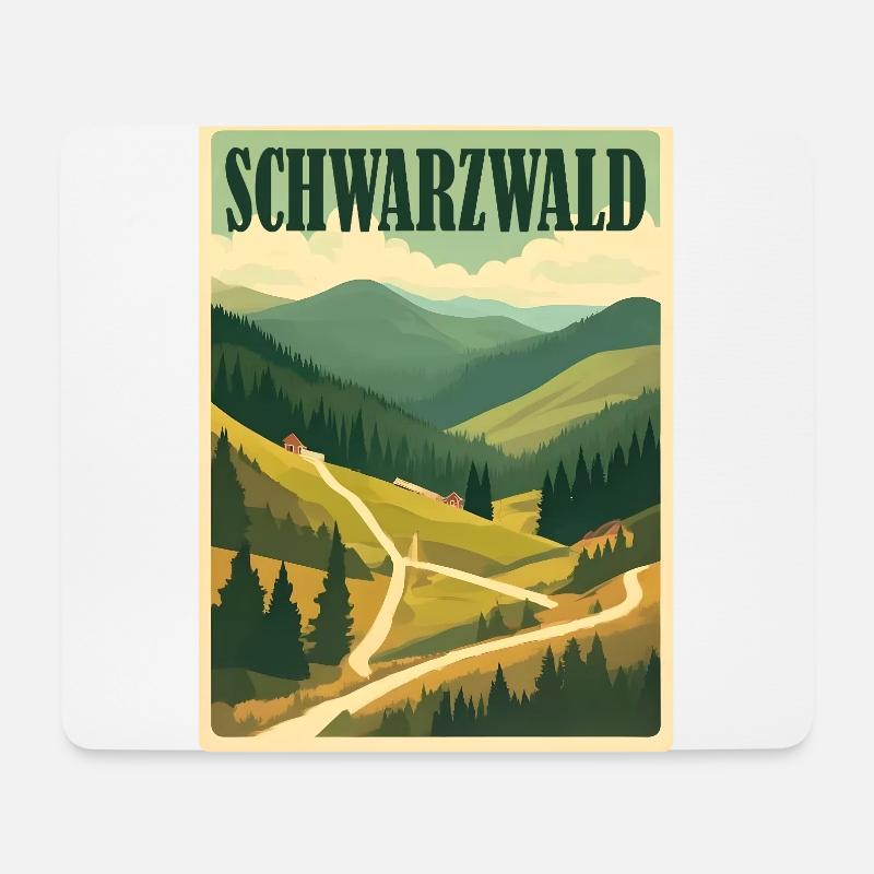 Schwarzwald - Mousepad (Querformat) - Weiß