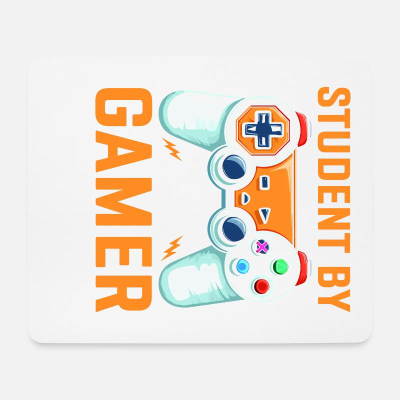 STUDENT BY DAY GAMER BY NIGHT - Mouse Pad (horizontal) - white