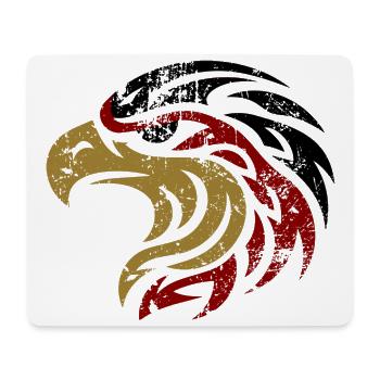 Eagle Germany Adlerkopf Deutschlandfahne Flagge - Mousepad (Querformat) - Weiß - Vorne