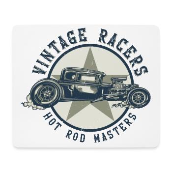 vintage Rennfahrer Hotrod Hot Rod Meister - Mousepad (Querformat) - Weiß - Vorne