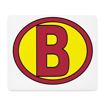 Super, Superheld, Superheldin, Hero, B - Mouse Pad (horizontal) - white - Front