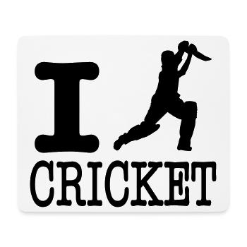 ich liebe Cricket / i Cricket mögen - Mousepad (Querformat) - Weiß - Vorne