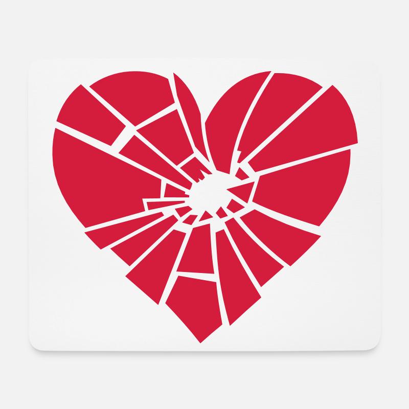 shattered heart - Mouse Pad (horizontal) - white
