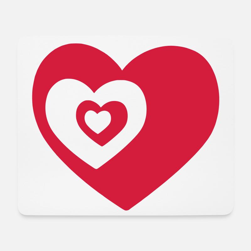 Heart heart heart - Mouse Pad (horizontal) - white