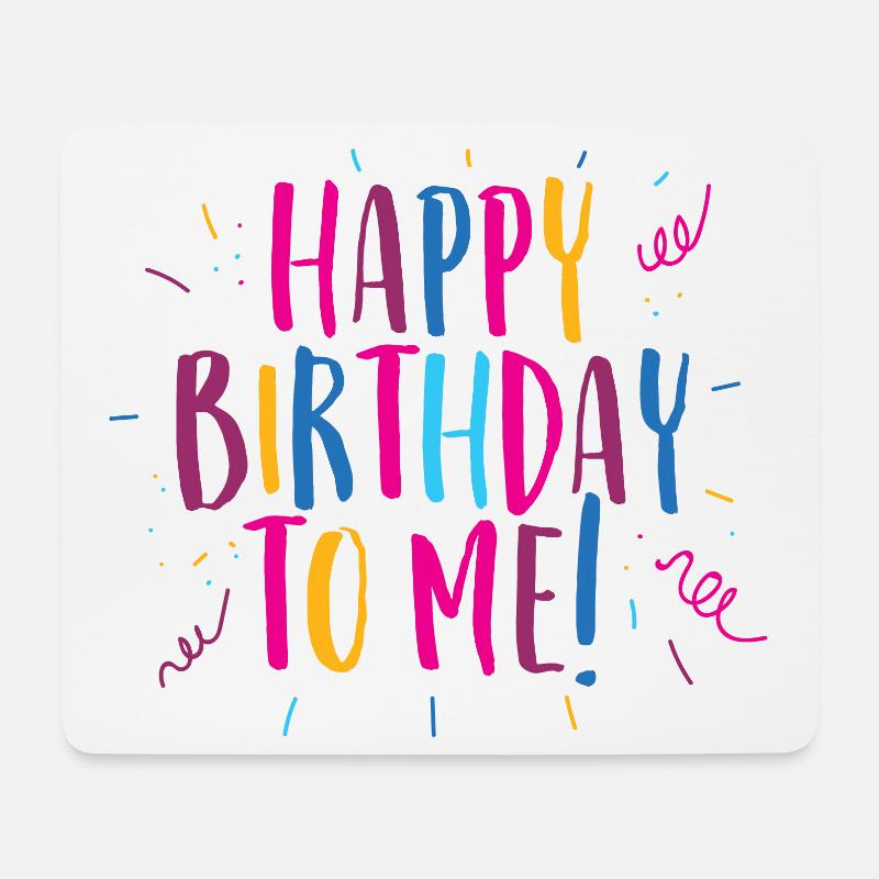 Herzlichen Glückwunsch zu meinem Geburtstag! - Mousepad (Querformat) - Weiß