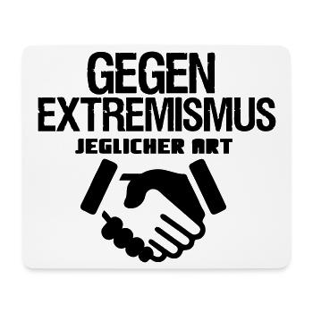 Gegen Extremismus Politik Statement Geschenk - Mousepad (Querformat) - Weiß - Vorne