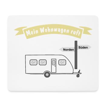 mein wohnwagen ruft - Mousepad (Querformat) - Weiß - Vorne