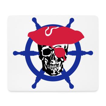 skull pirate - Mouse Pad (horizontal) - white - Front
