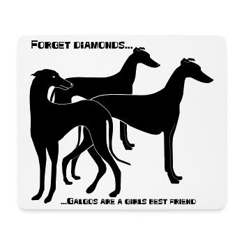 forget_diamonds..Galgos - Mousepad (Querformat) - Weiß - Vorne
