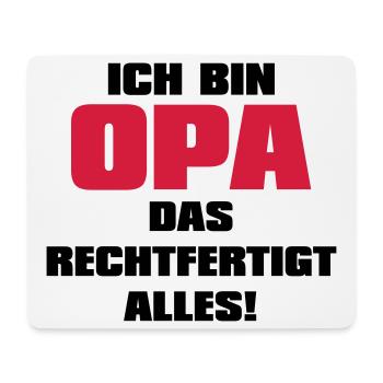 Ich bin Opa - Großvater Sprüche Geschenk Enkel Opi - Mousepad (Querformat) - Weiß - Vorne