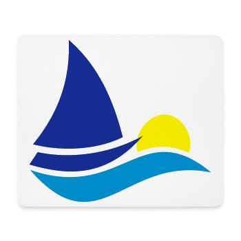 segelboot - Mousepad (Querformat) - Weiß - Vorne
