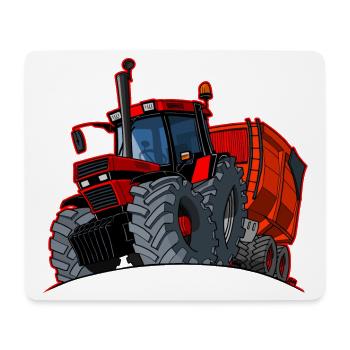 0856 Einkaufswagen roter Rand - Mousepad (Querformat) - Weiß - Vorne