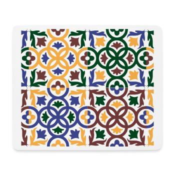 Andalusian Tiles 3 (face mask) - Mouse Pad (horizontal) - white - Front