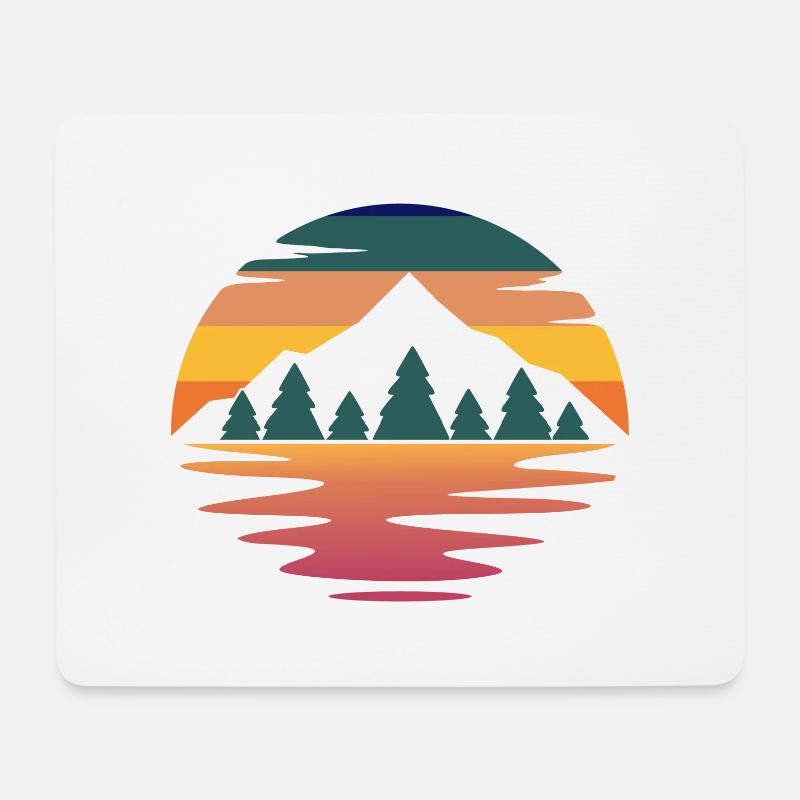 Mountain in color - Mouse Pad (horizontal) - white