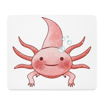 kleines nettes Axolotl für Kinder und Erwachsene - Mousepad (Querformat) - Weiß - Vorne