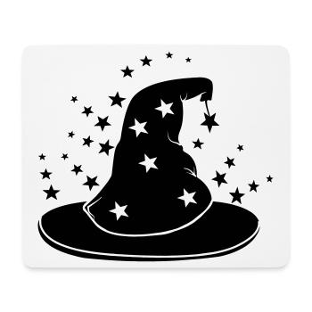 Magical wizard hat with stars - Mouse Pad (horizontal) - white - Front