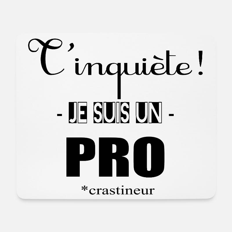 Procrastinateur - Tapis de souris (format paysage) - blanc