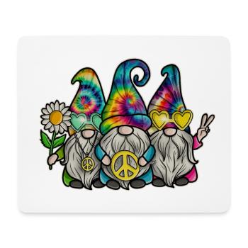 Hippie Gnomes Peace Tie Dye - Mouse Pad (horizontal) - white - Front