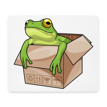 Frosch Karton - Mousepad (Querformat) - Weiß - Vorne