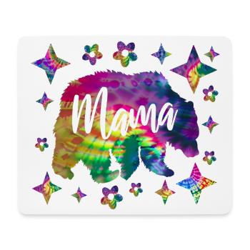 Mama Bär Batik Tie Dye - Mousepad (Querformat) - Weiß - Vorne