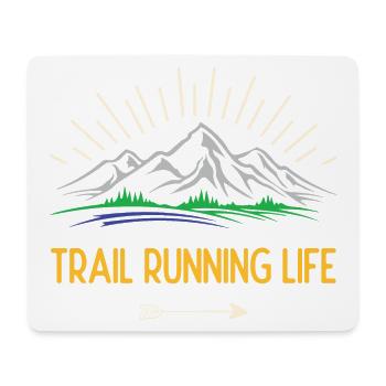 Trailrunning-Leben - Mousepad (Querformat) - Weiß - Vorne