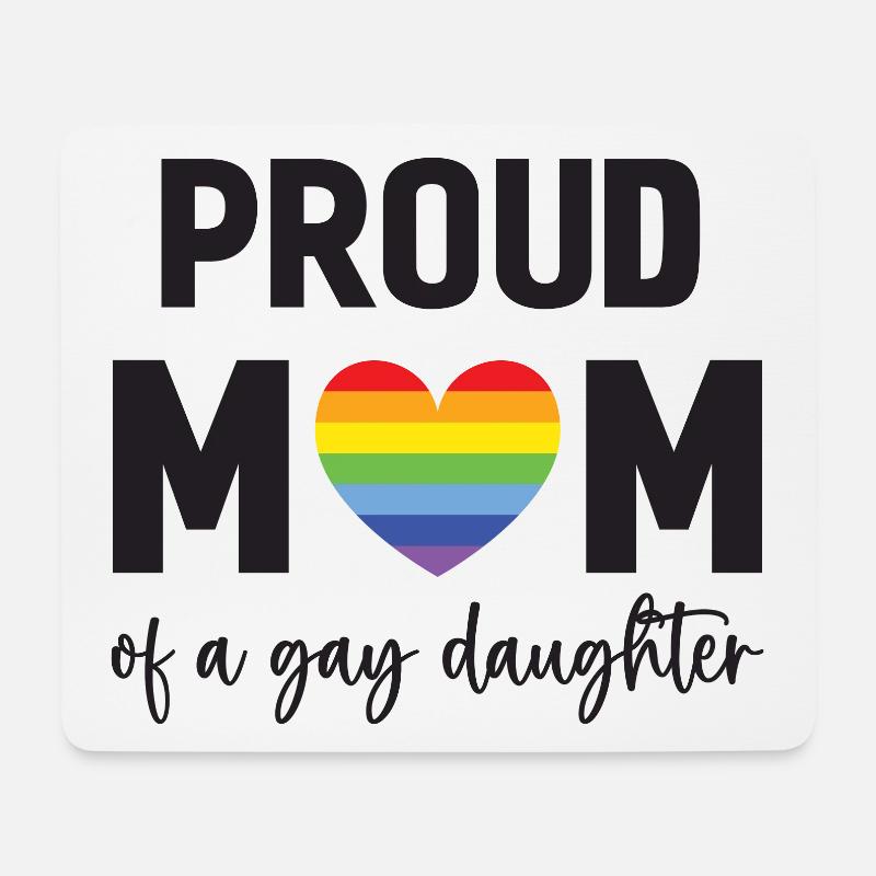 LGBT Pride Month - Stolt mor til en homoseksuel datter - Musemåtte (tværformat) - hvid