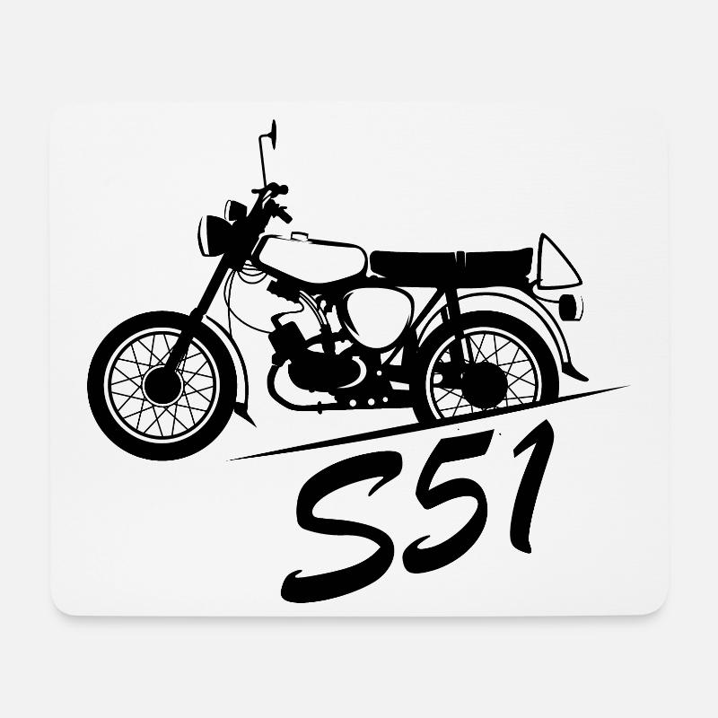 simson s51 Legende Moped DDR Nostalgie Logo icon - Mousepad (Querformat) - Weiß