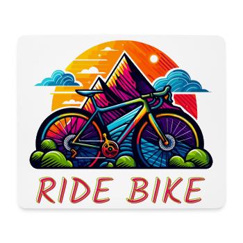Graphismes pour vélos de cyclisme, de route et de gravier - Tapis de souris (format paysage) - blanc - Devant