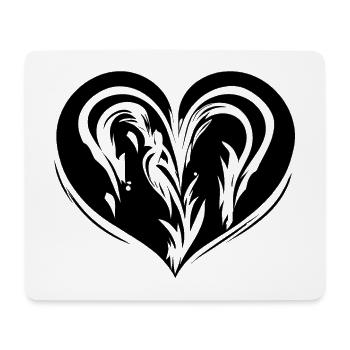 Beautiful curved heart - Mouse Pad (horizontal) - white - Front