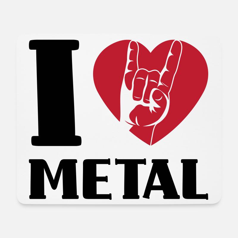 I love metal - Mouse Pad (horizontal) - white