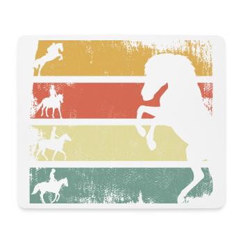 Équitation - Tapis de souris (format paysage) - blanc - Devant
