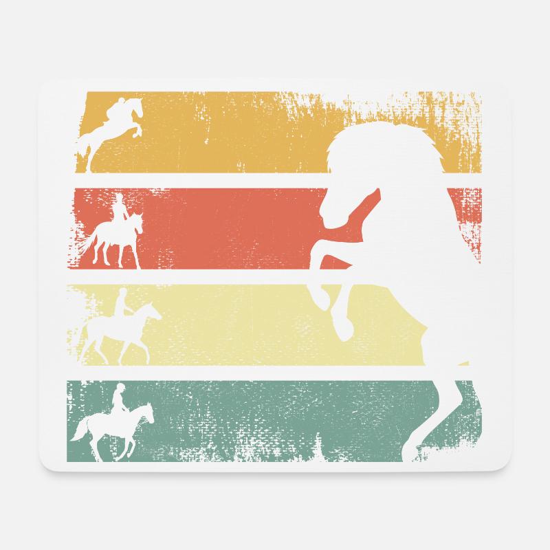 Reitsport - Mousepad (Querformat) - Weiß