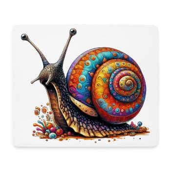 Escargot - Tapis de souris (format paysage) - blanc - Devant