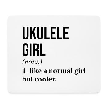 Ukulele - Mousepad (Querformat) - Weiß - Vorne