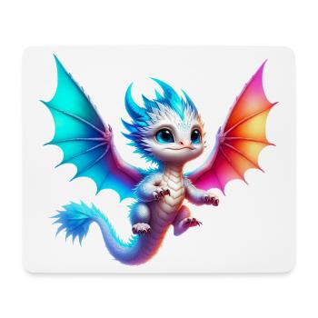 Dragon - Tapis de souris (format paysage) - blanc - Devant