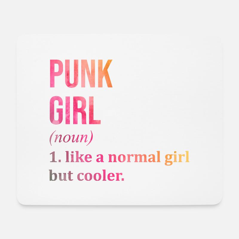 Punk - Mousepad (Querformat) - Weiß