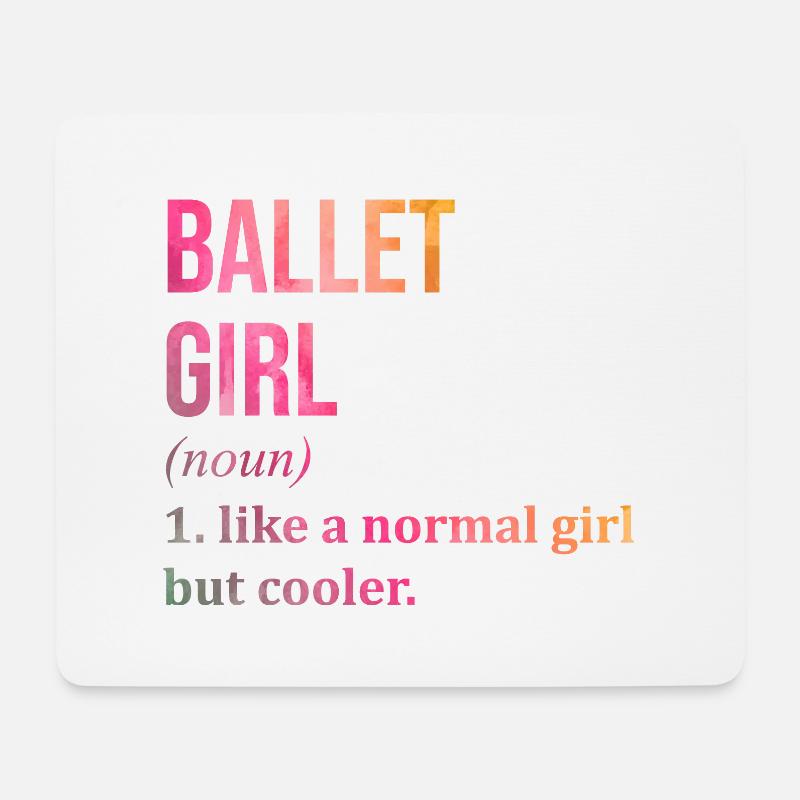Ballerina - Mousepad (Querformat) - Weiß