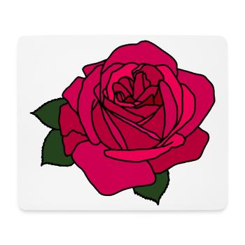 Pink Rose - Mouse Pad (horizontal) - white - Front