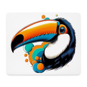 Toucan - Tapis de souris (format paysage) - blanc - Devant