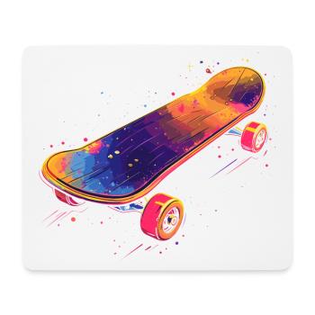 Skateboard Illustration - Mousepad (Querformat) - Weiß - Vorne