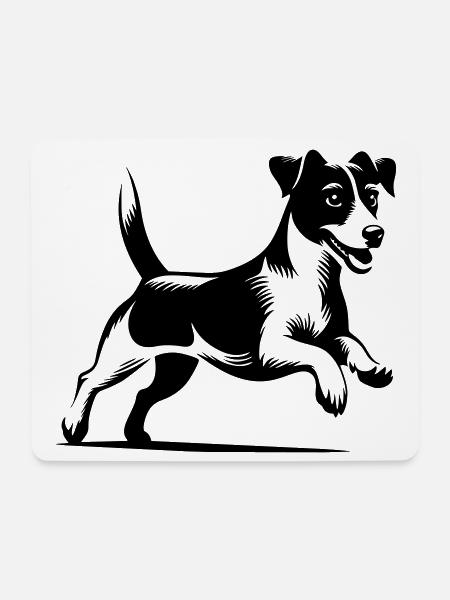 Jack Russell Terrier - Mousepad (Querformat) - Weiß