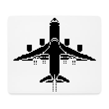 Airplane Pixel Art - Mouse Pad (horizontal) - white - Front