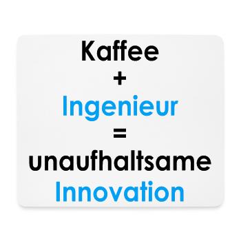 Kaffee gleich Innovation - Mousepad (Querformat) - Weiß - Vorne