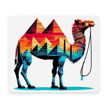 Chameau - Tapis de souris (format paysage) - blanc - Devant