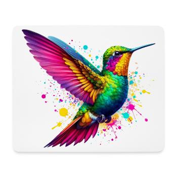 Colibri - Tapis de souris (format paysage) - blanc - Devant