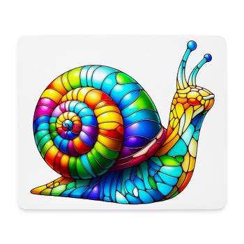 Schnecke - Mousepad (Querformat) - Weiß - Vorne