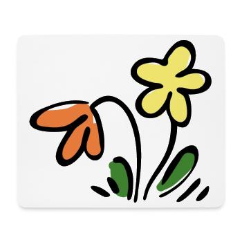 Blumen - Mousepad (Querformat) - Weiß - Vorne