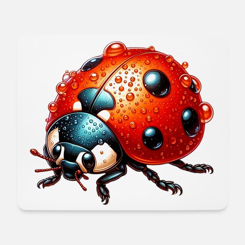 Marienkäfer - Mousepad (Querformat) - Weiß
